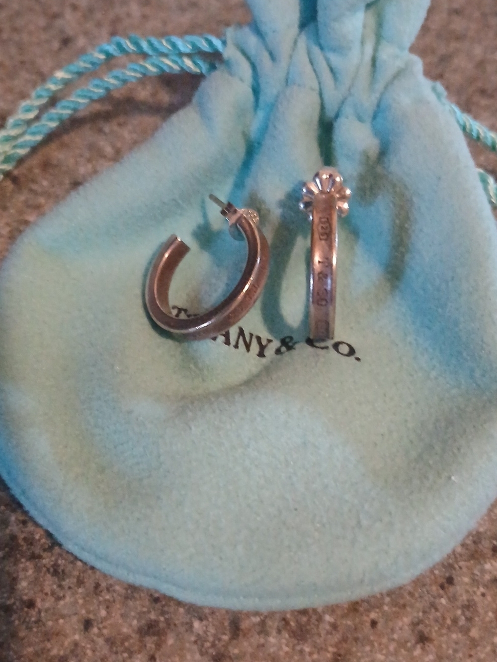 Tiffany & Co. Sterling Silver Hoop Earrings in Silver